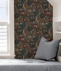 Pip & Lo Lotusland Peel and Stick Wallpaper in a room setting