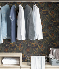Pip & Lo Ethereal Cosmos Peel and Stick Wallpaper in a room setting