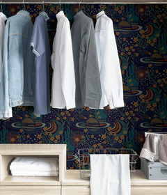 Ethereal Cosmos P&S Wallpaper in a room setting