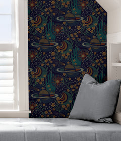 Ethereal Cosmos P&S Wallpaper in a room setting
