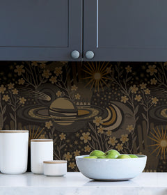 Ethereal Cosmos P&S Wallpaper in a room setting
