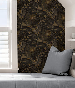 Ethereal Cosmos P&S Wallpaper in a room setting