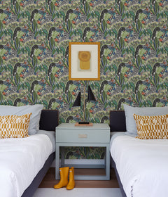 Pip & Lo Poise Peel and Stick Wallpaper in a room setting