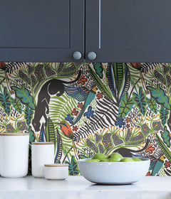 Pip & Lo Poise Peel and Stick Wallpaper in a room setting