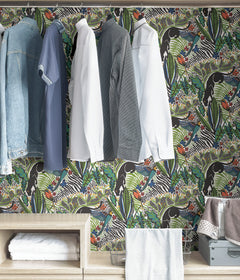 Pip & Lo Poise Peel and Stick Wallpaper in a room setting