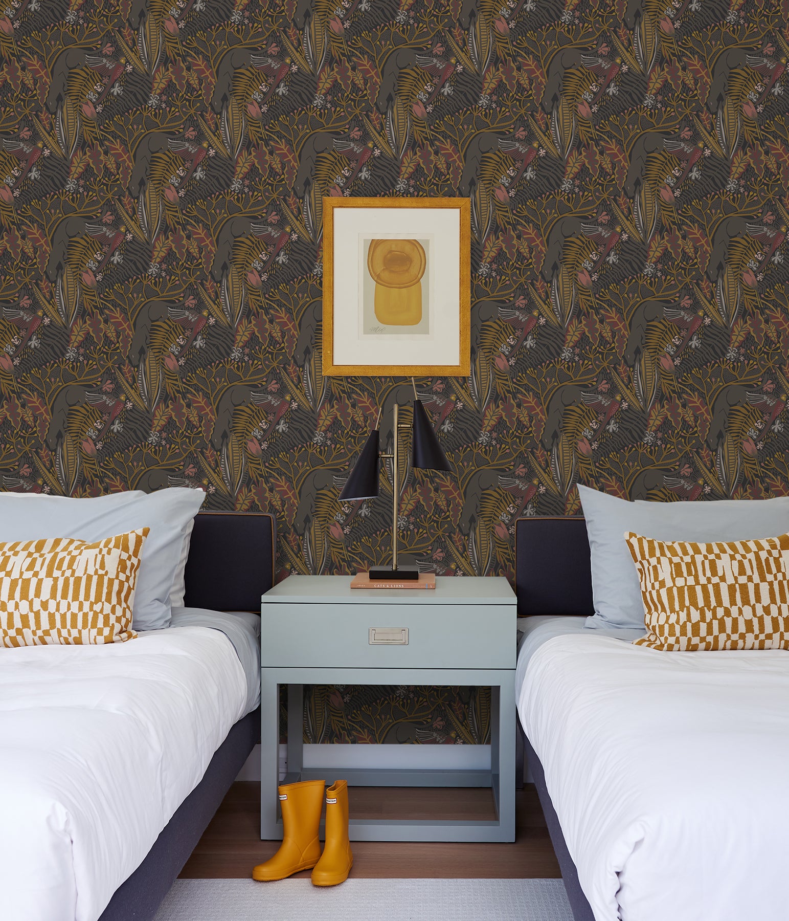 Pip & Lo Poise Peel and Stick Wallpaper in a room setting