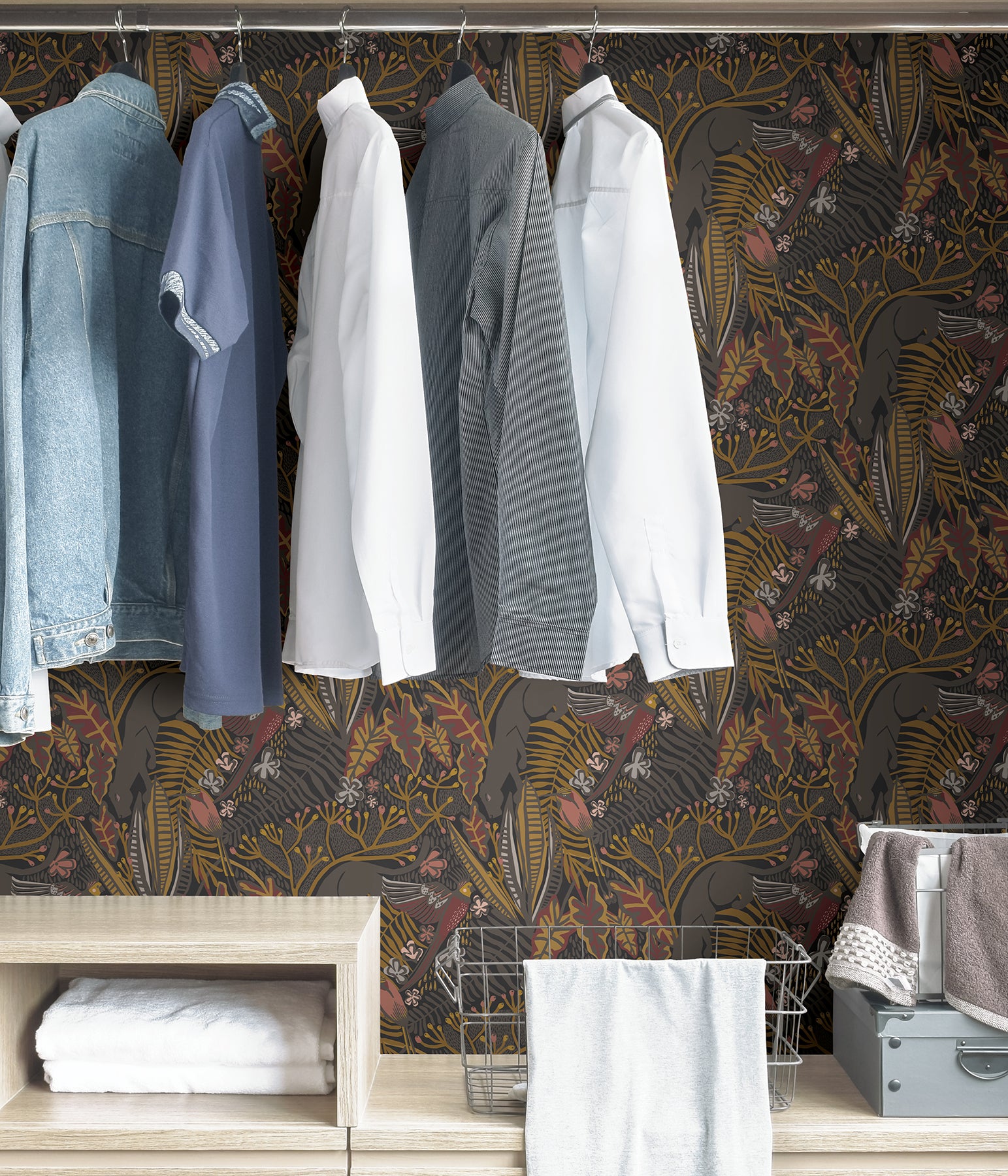 Pip & Lo Poise Peel and Stick Wallpaper in a room setting