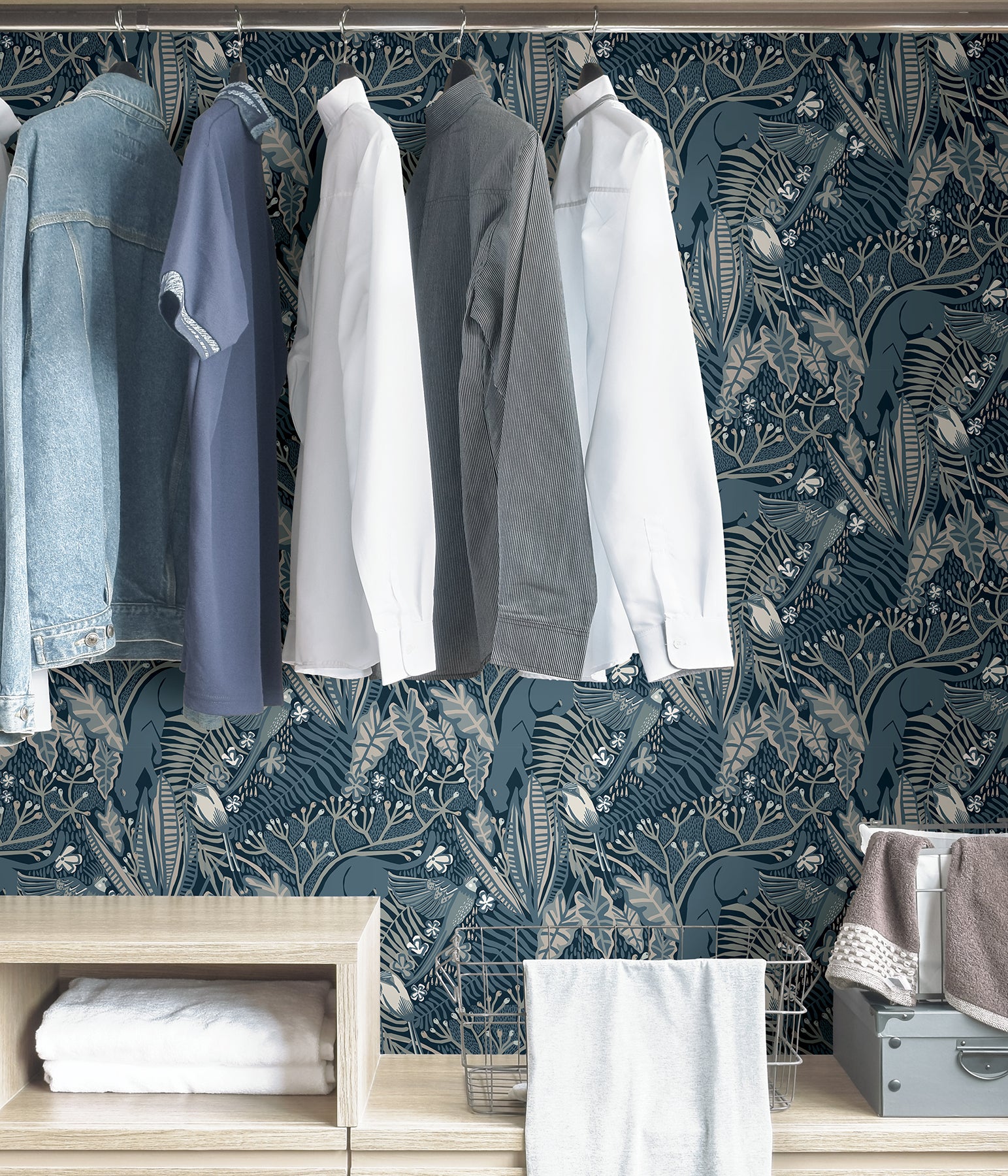 Pip & Lo Poise Peel and Stick Wallpaper in a room setting