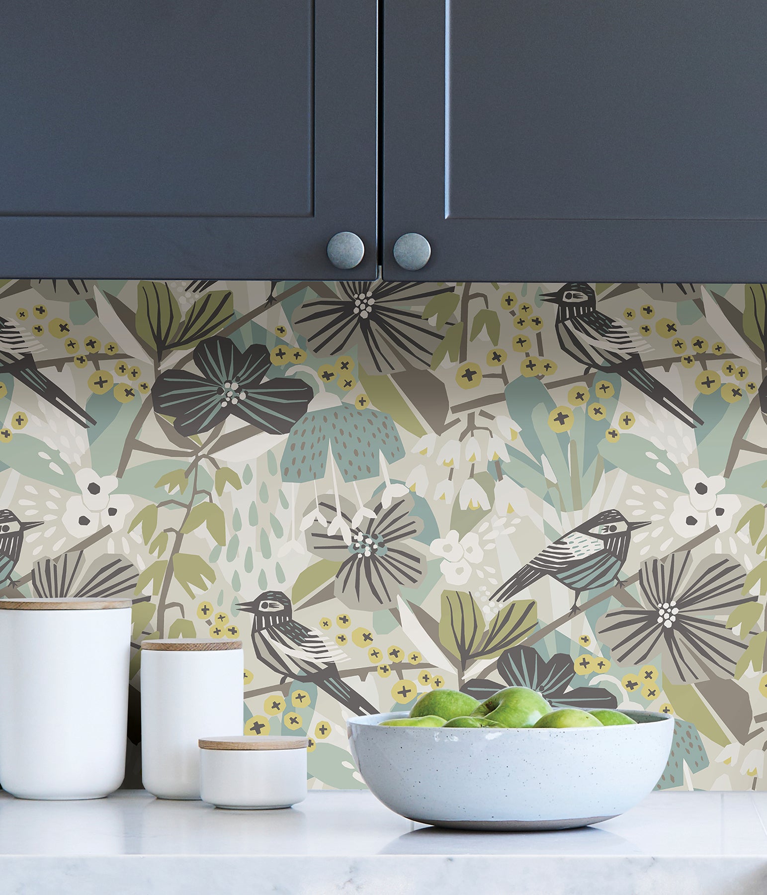 Jaybird P&S Wallpaper in a room setting