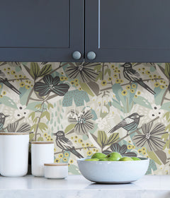 Jaybird P&S Wallpaper in a room setting