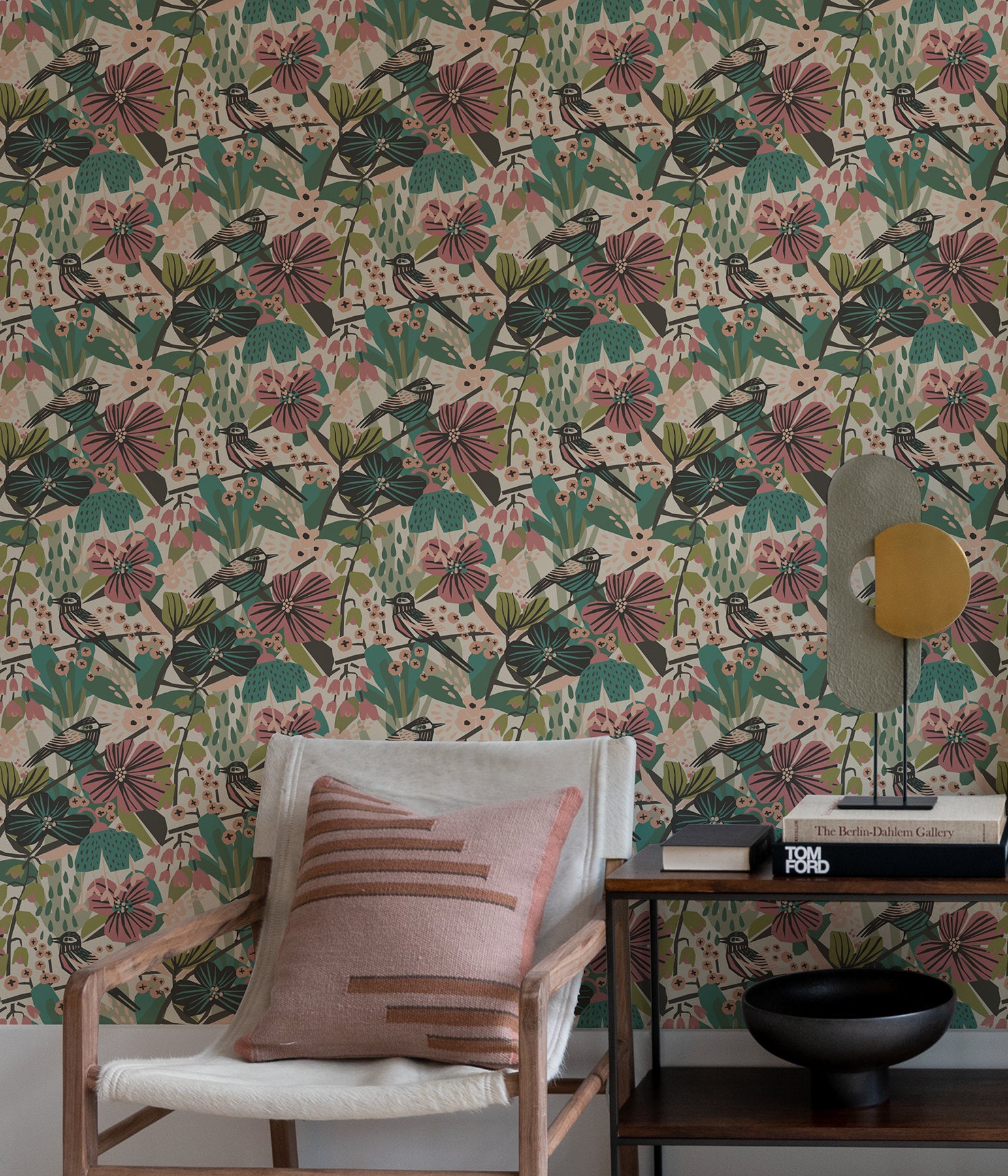 Jaybird P&S Wallpaper in a room setting