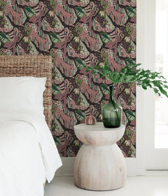 Pip & Lo Cat Nap Peel and Stick Wallpaper in a room setting
