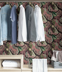 Pip & Lo Cat Nap Peel and Stick Wallpaper in a room setting