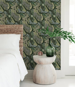 Pip & Lo Cat Nap Peel and Stick Wallpaper in a room setting