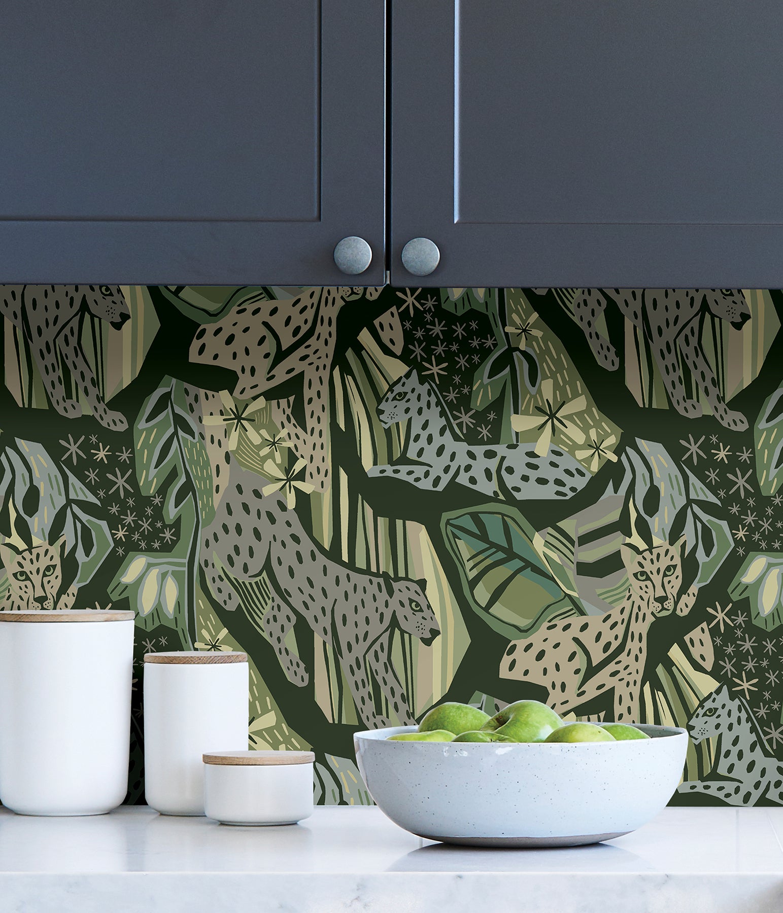 Pip & Lo Cat Nap Peel and Stick Wallpaper in a room setting