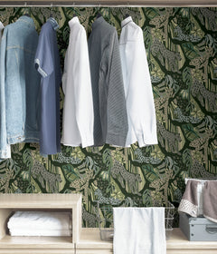 Pip & Lo Cat Nap Peel and Stick Wallpaper in a room setting