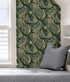 Pip & Lo Cat Nap Peel and Stick Wallpaper in a room setting