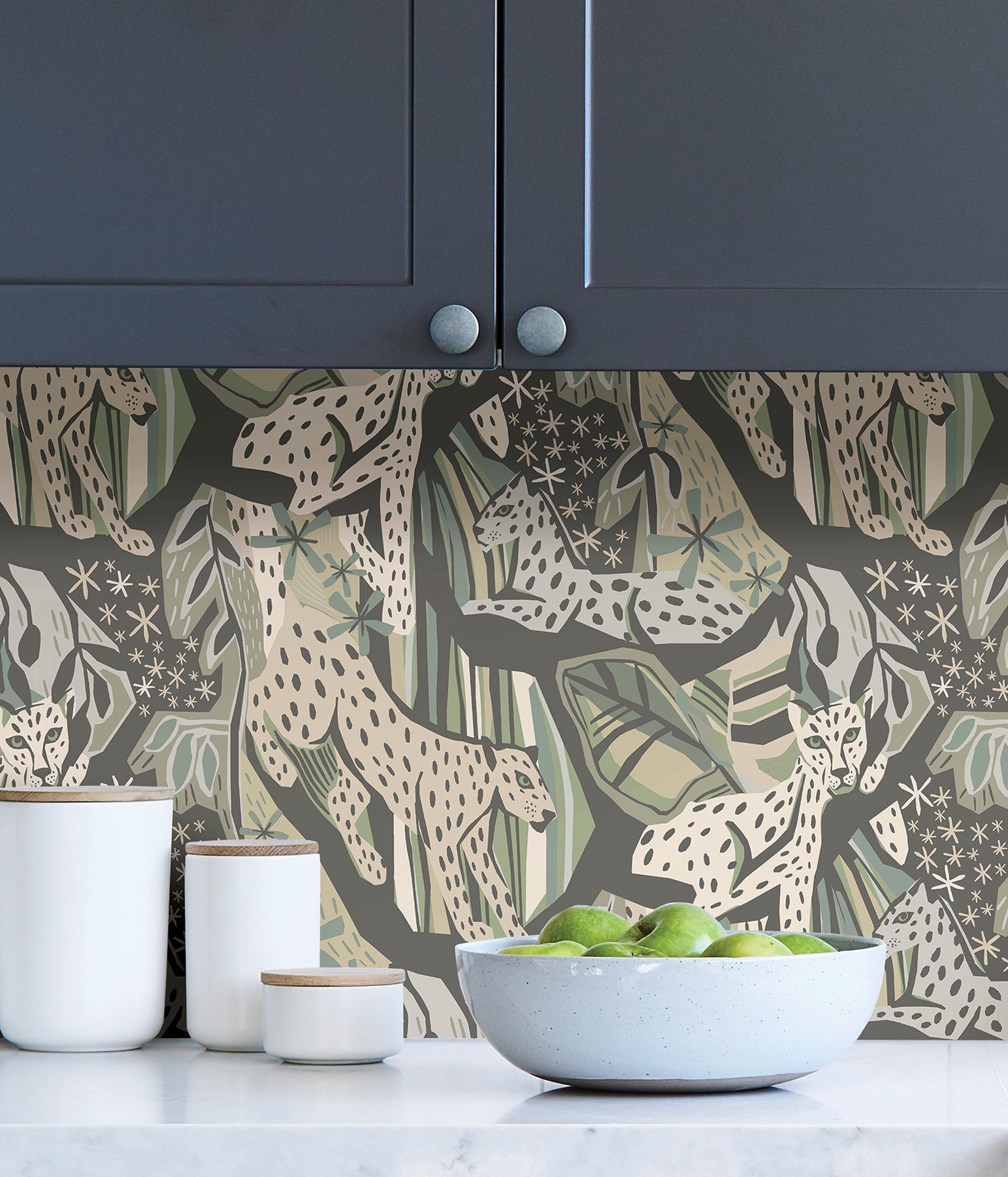 Pip & Lo Cat Nap Peel and Stick Wallpaper in a room setting