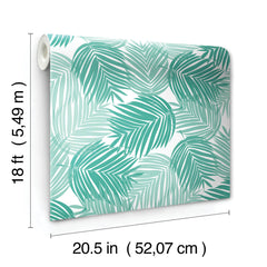 Stay Palm Leaf P&S Wallpaper - dimensions