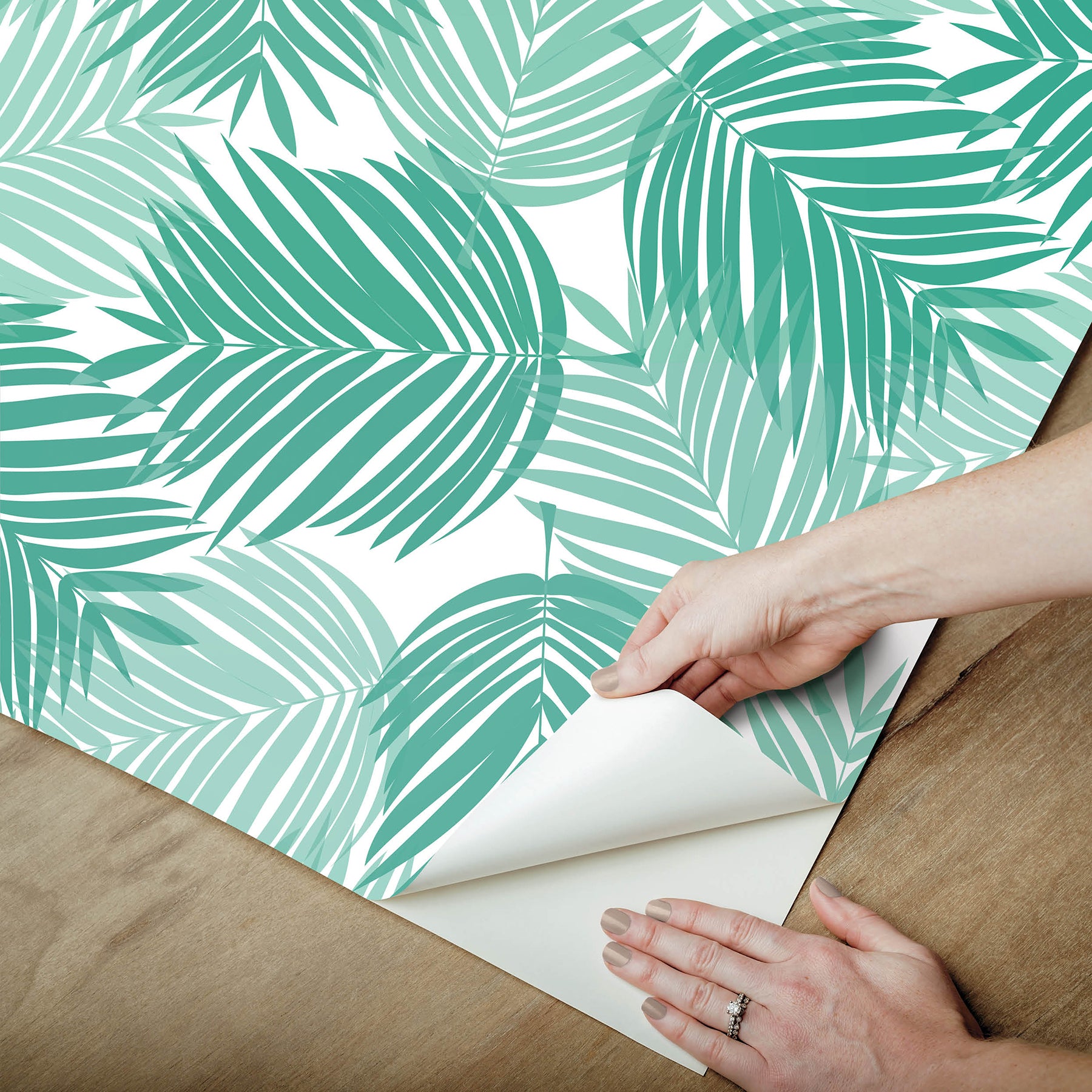 Stay Palm Leaf P&S Wallpaper - how to peel