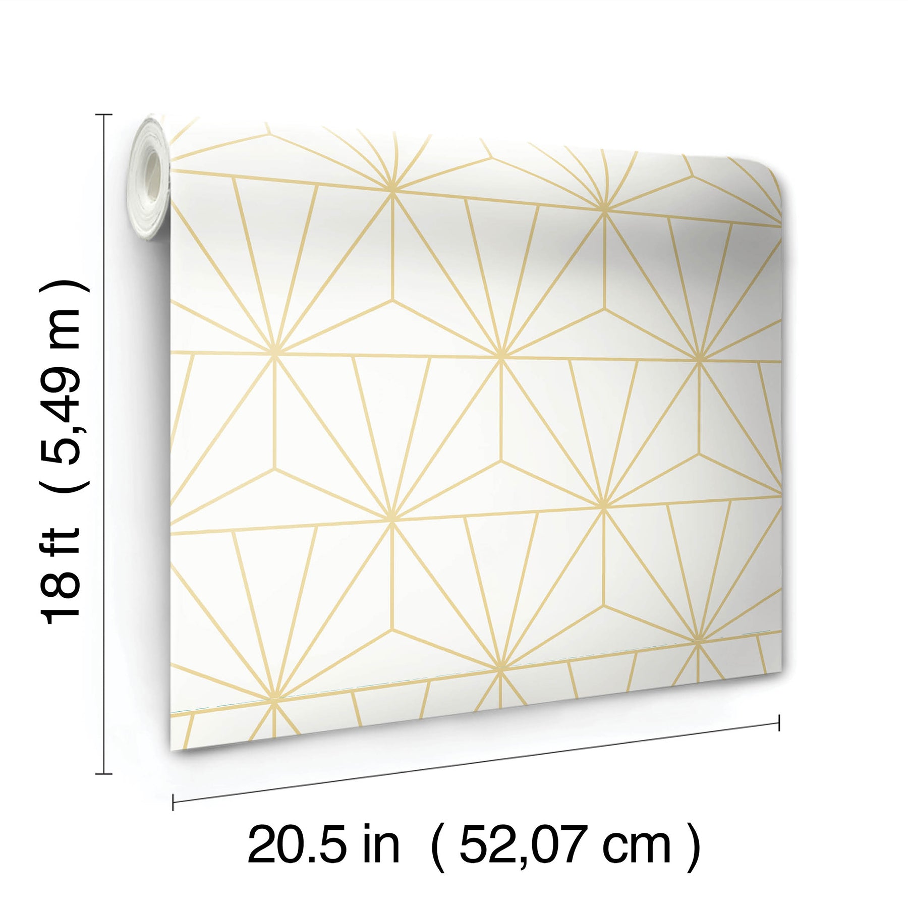 Packed Party Geometric Peel and Stick Wallpaper - dimensions