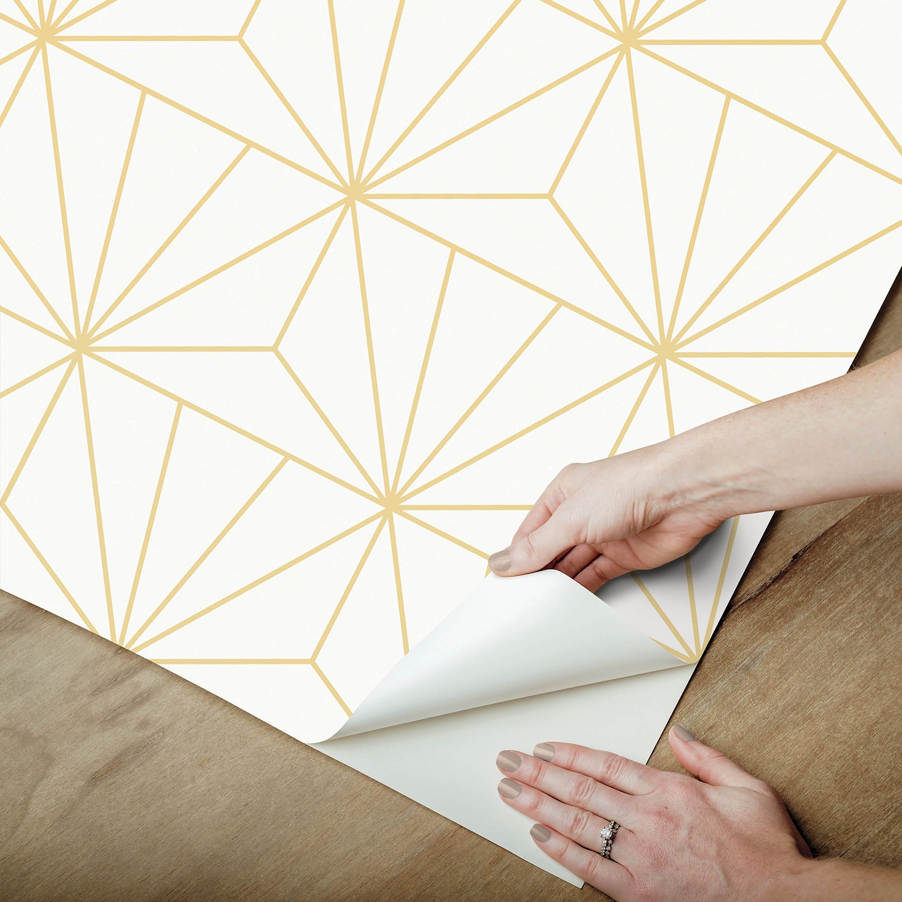 Packed Party Geometric Peel and Stick Wallpaper - how to peel