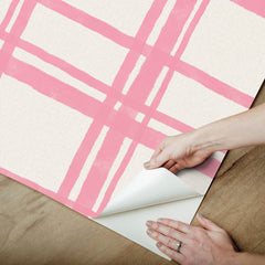 Packed Party Plaid Peel and Stick Wallpaper - how to peel