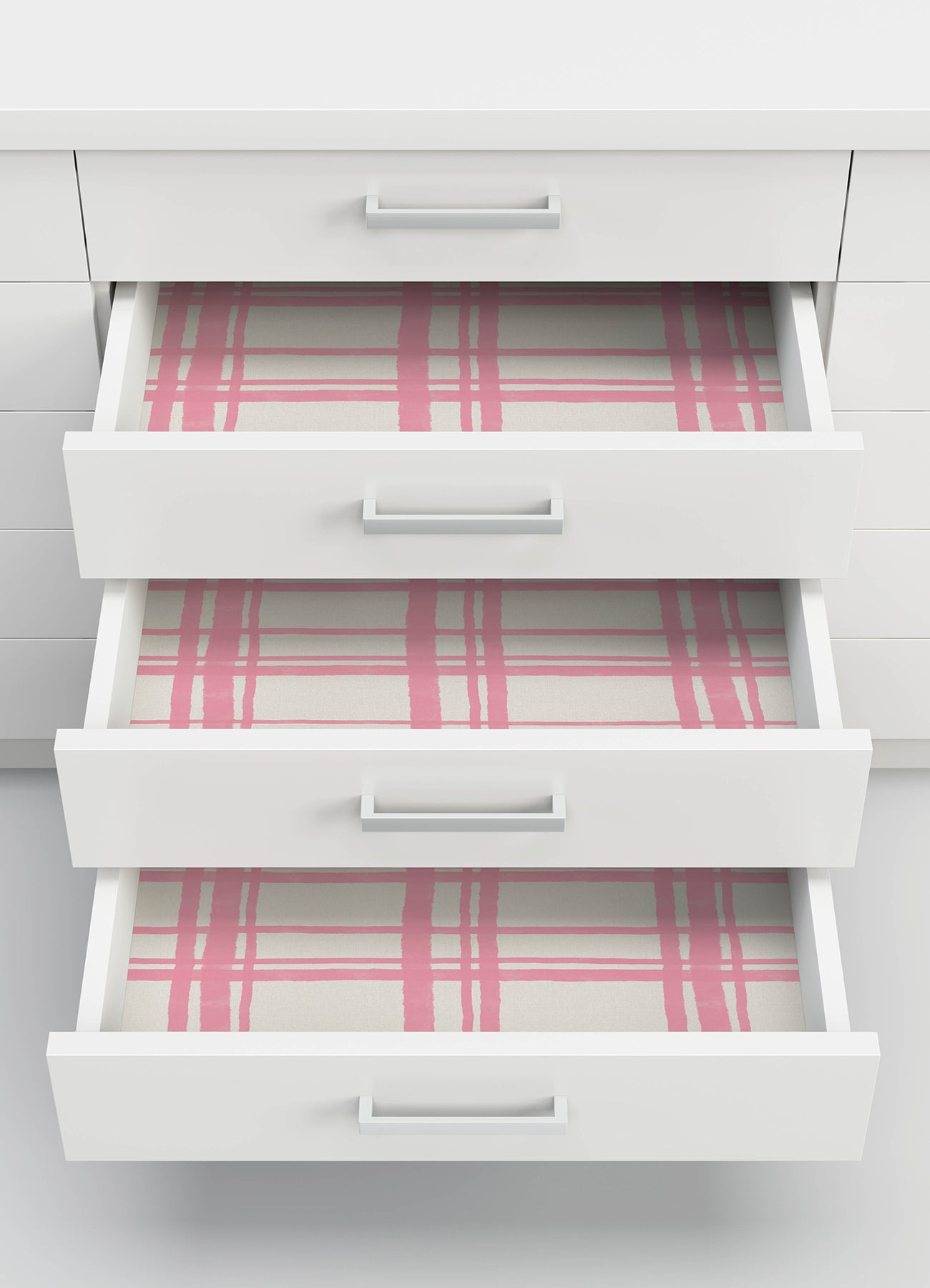 Packed Party Plaid Peel and Stick Wallpaper in a room setting
