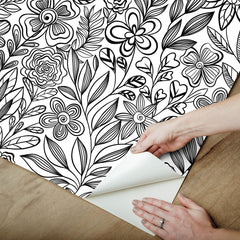 Packed Party Garden Simply Stated Peel and Stick Wallpaper - how to peel