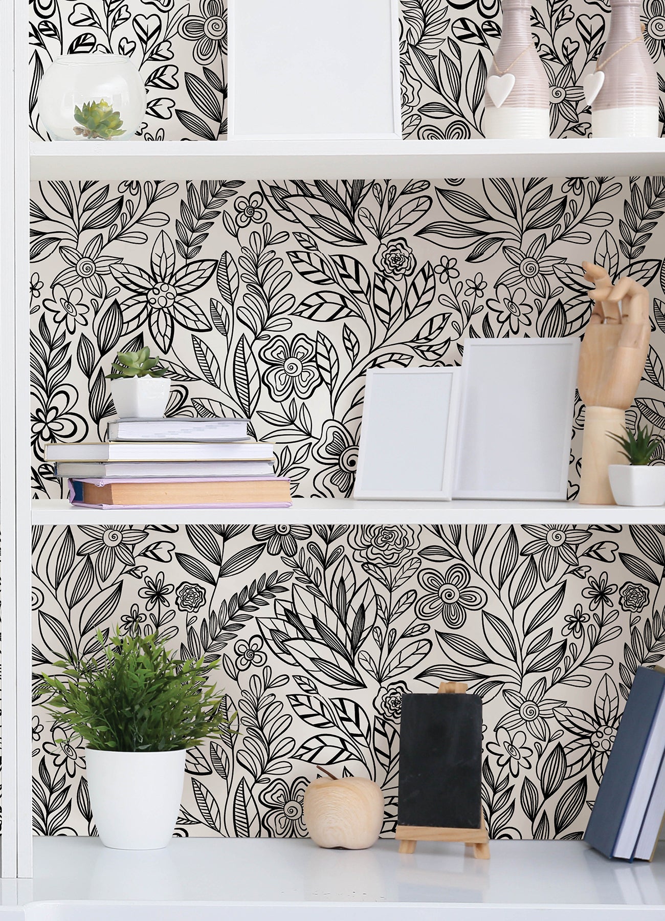 Packed Party Garden Simply Stated Peel and Stick Wallpaper in a room setting