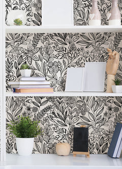 Packed Party Garden Simply Stated Peel and Stick Wallpaper in a room setting