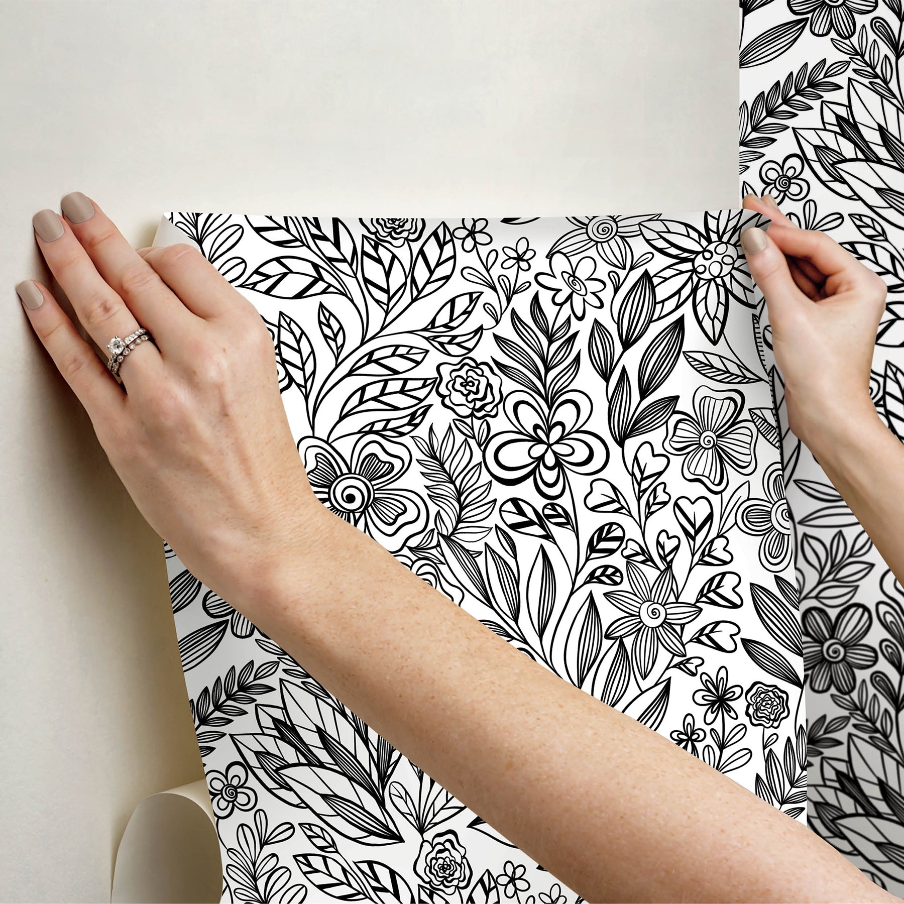Packed Party Garden Simply Stated Peel and Stick Wallpaper - how to stick