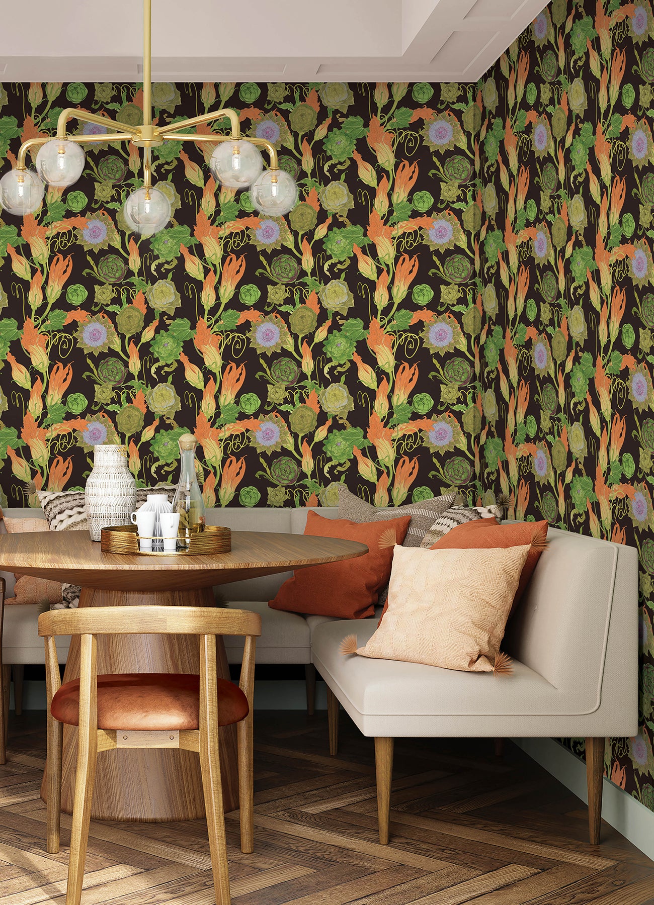 Artichoke P&S Wallpaper in a room setting