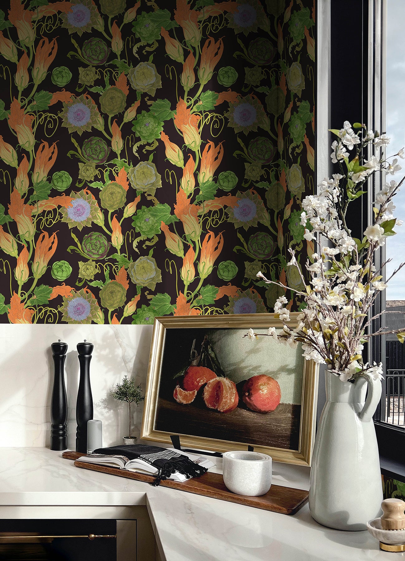 Artichoke P&S Wallpaper in a room setting