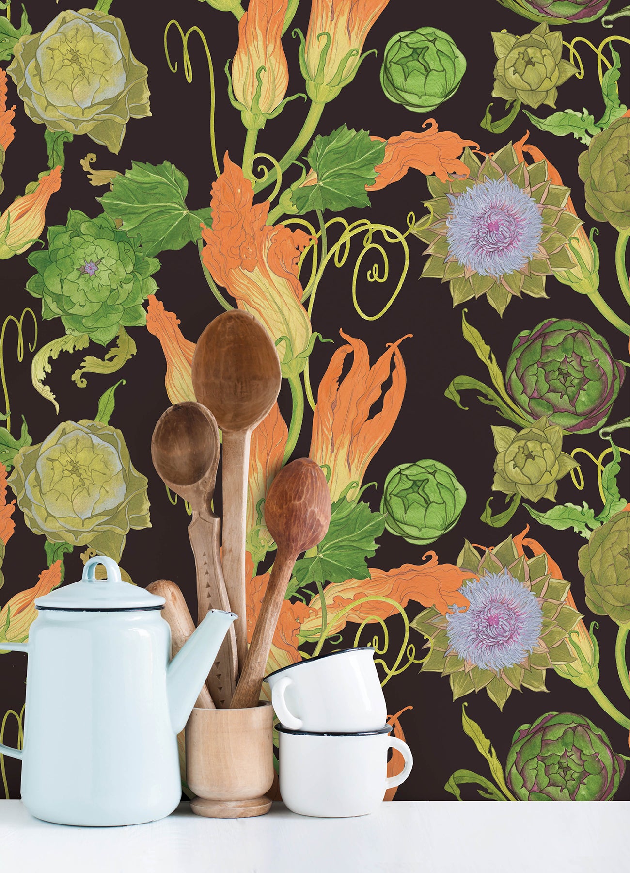 Artichoke P&S Wallpaper in a room setting