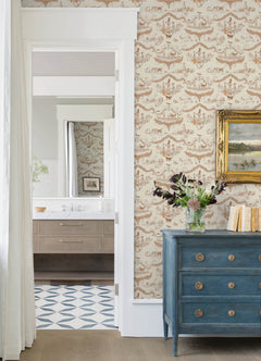 Rachel Antonoff Worst in Show Peel and Stick Wallpaper in a room setting