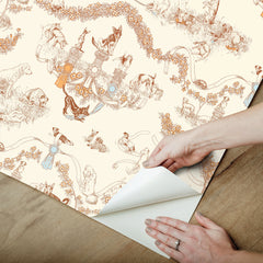 Rachel Antonoff Worst in Show Peel and Stick Wallpaper - how to peel