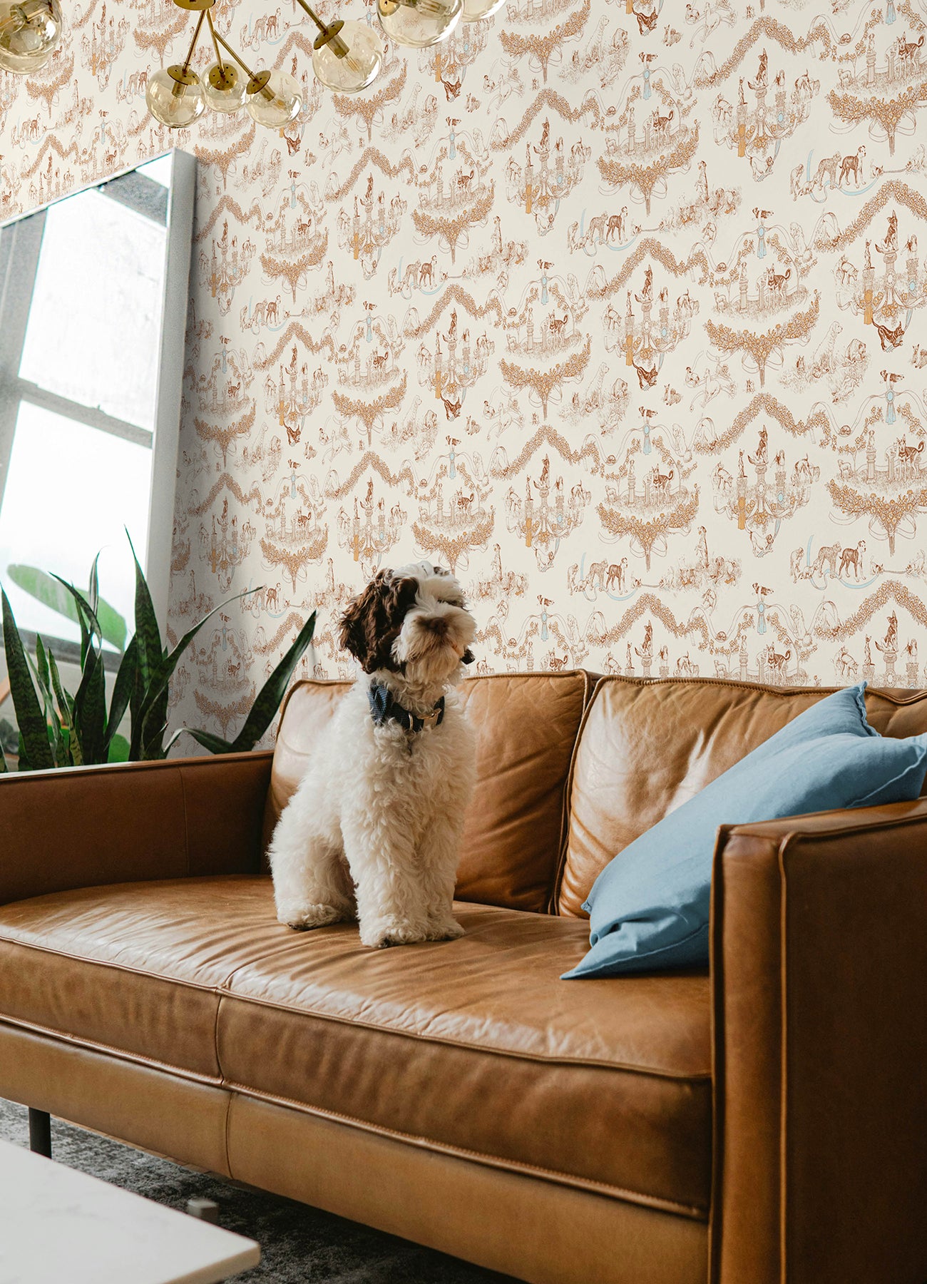 Rachel Antonoff Worst in Show Peel and Stick Wallpaper in a room setting
