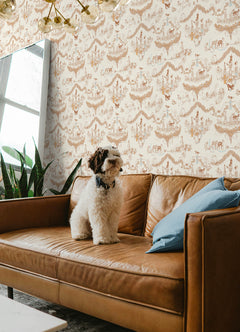 Rachel Antonoff Worst in Show Peel and Stick Wallpaper in a room setting