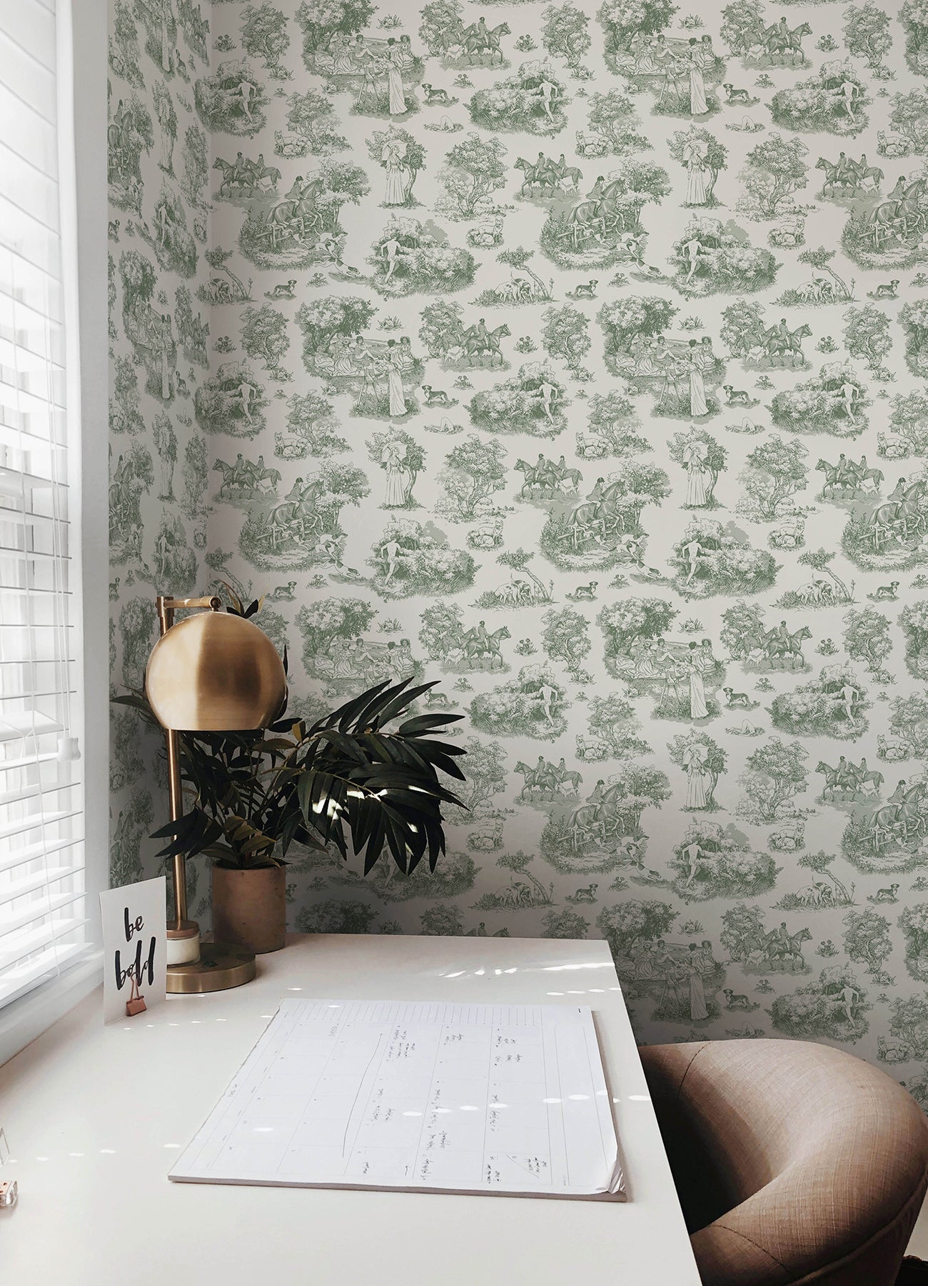 Rachel Antonoff The Chase Peel and Stick Wallpaper in a room setting