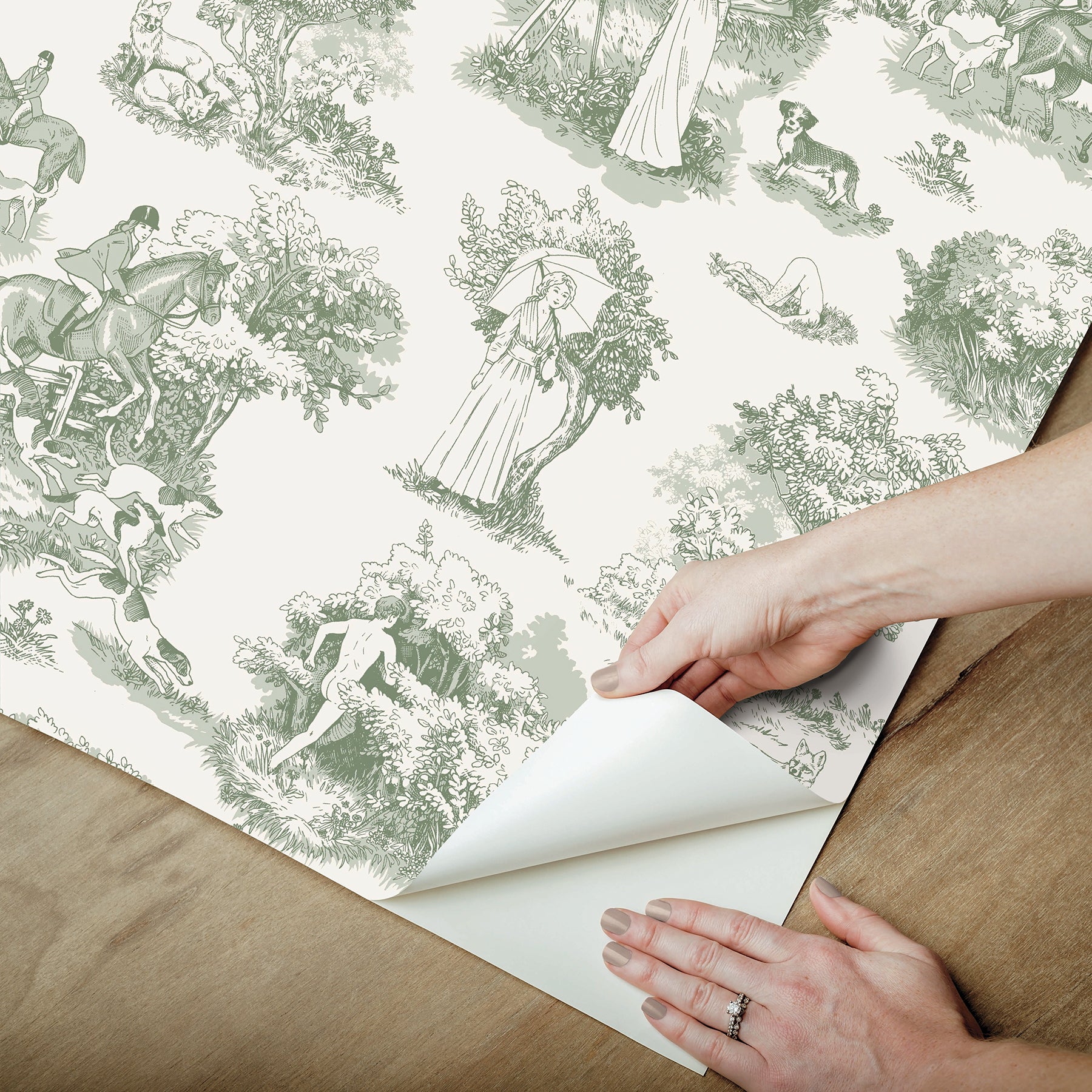 Rachel Antonoff The Chase Peel and Stick Wallpaper - how to peel
