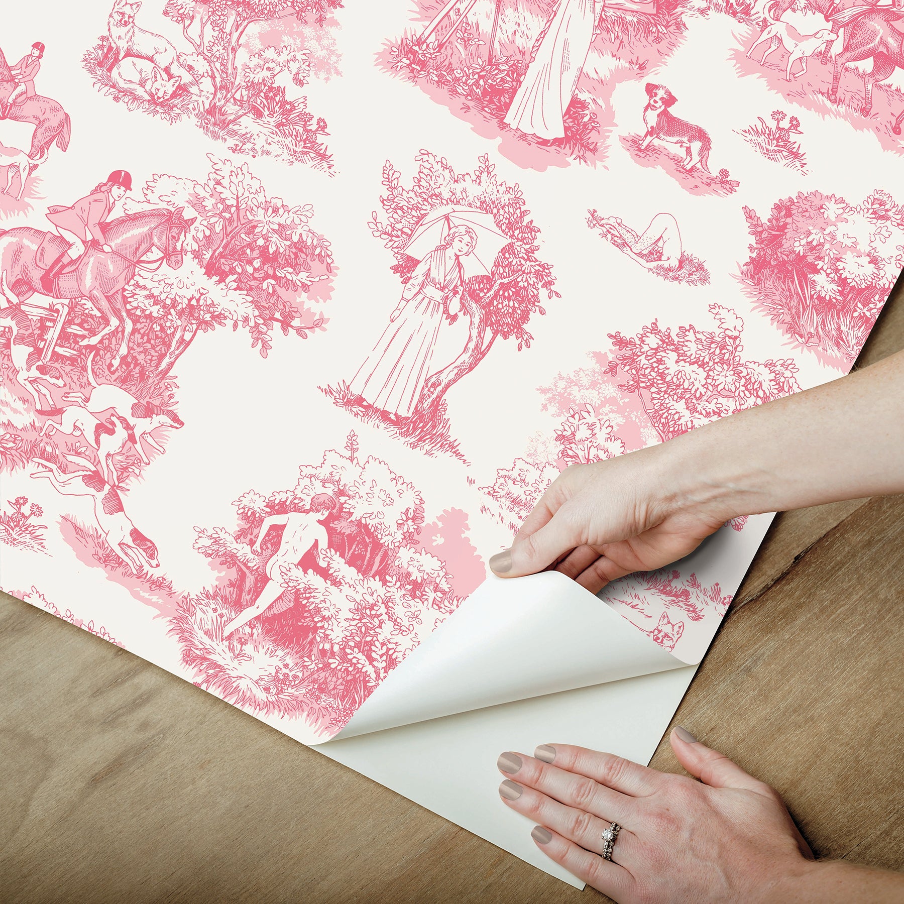 Rachel Antonoff The Chase Peel and Stick Wallpaper - how to peel
