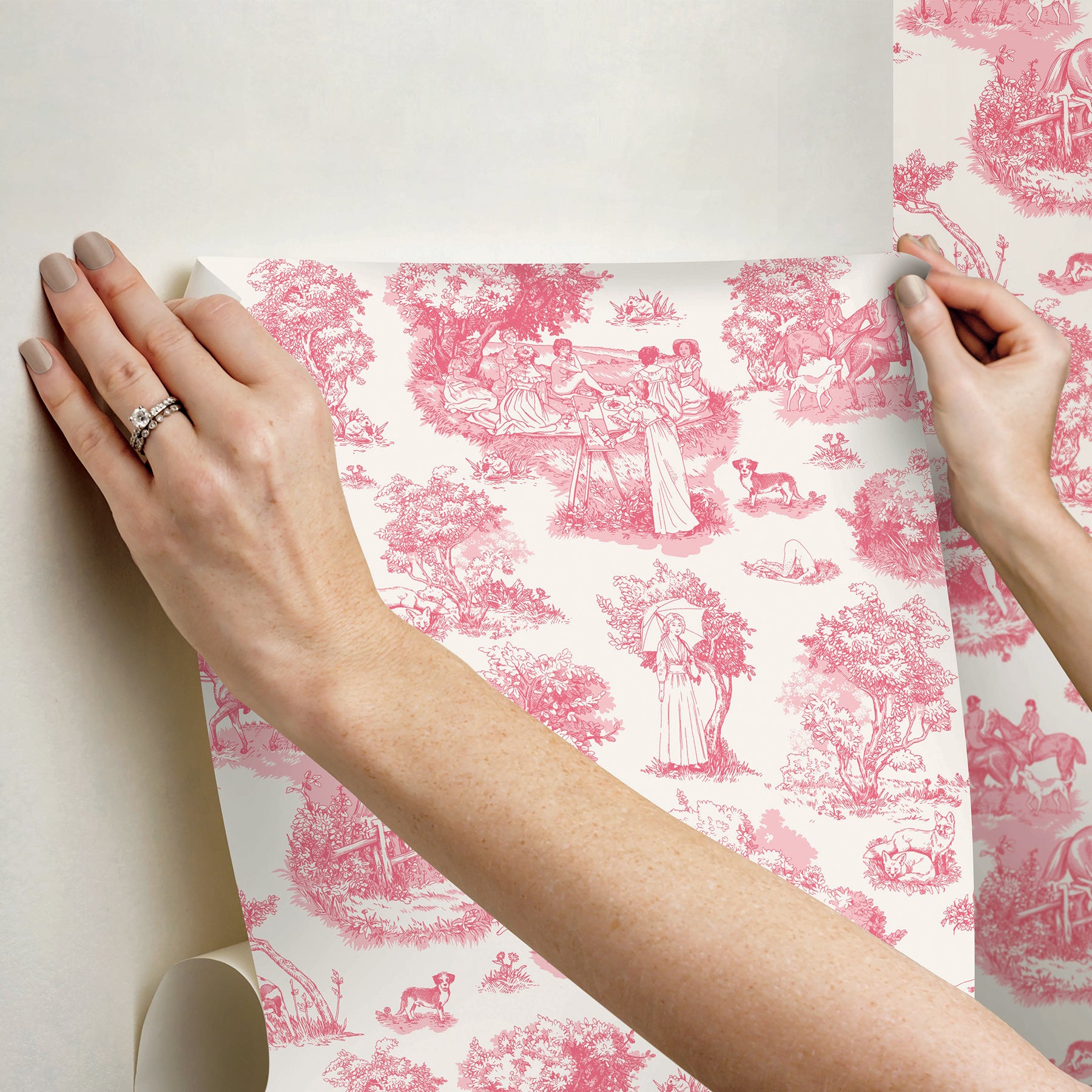 Rachel Antonoff The Chase Peel and Stick Wallpaper - how to stick