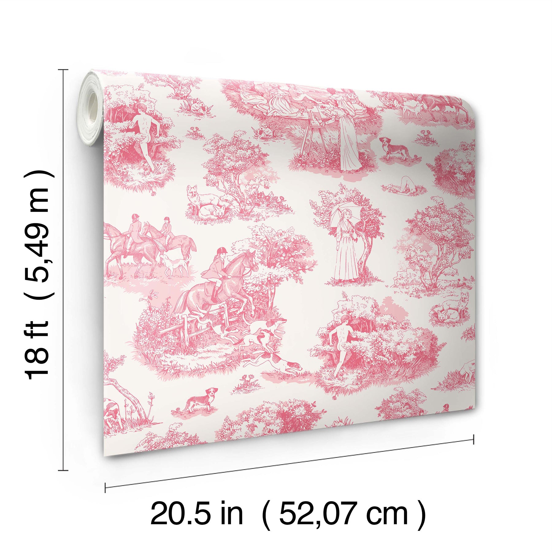 Rachel Antonoff The Chase Peel and Stick Wallpaper - dimensions