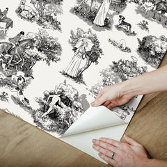 Rachel Antonoff The Chase Peel and Stick Wallpaper - how to peel