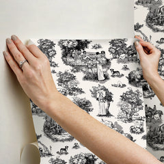 Rachel Antonoff The Chase Peel and Stick Wallpaper - how to stick