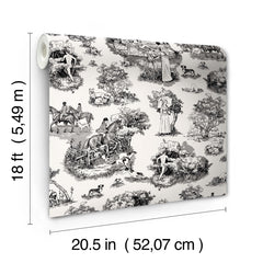 Rachel Antonoff The Chase Peel and Stick Wallpaper - dimensions