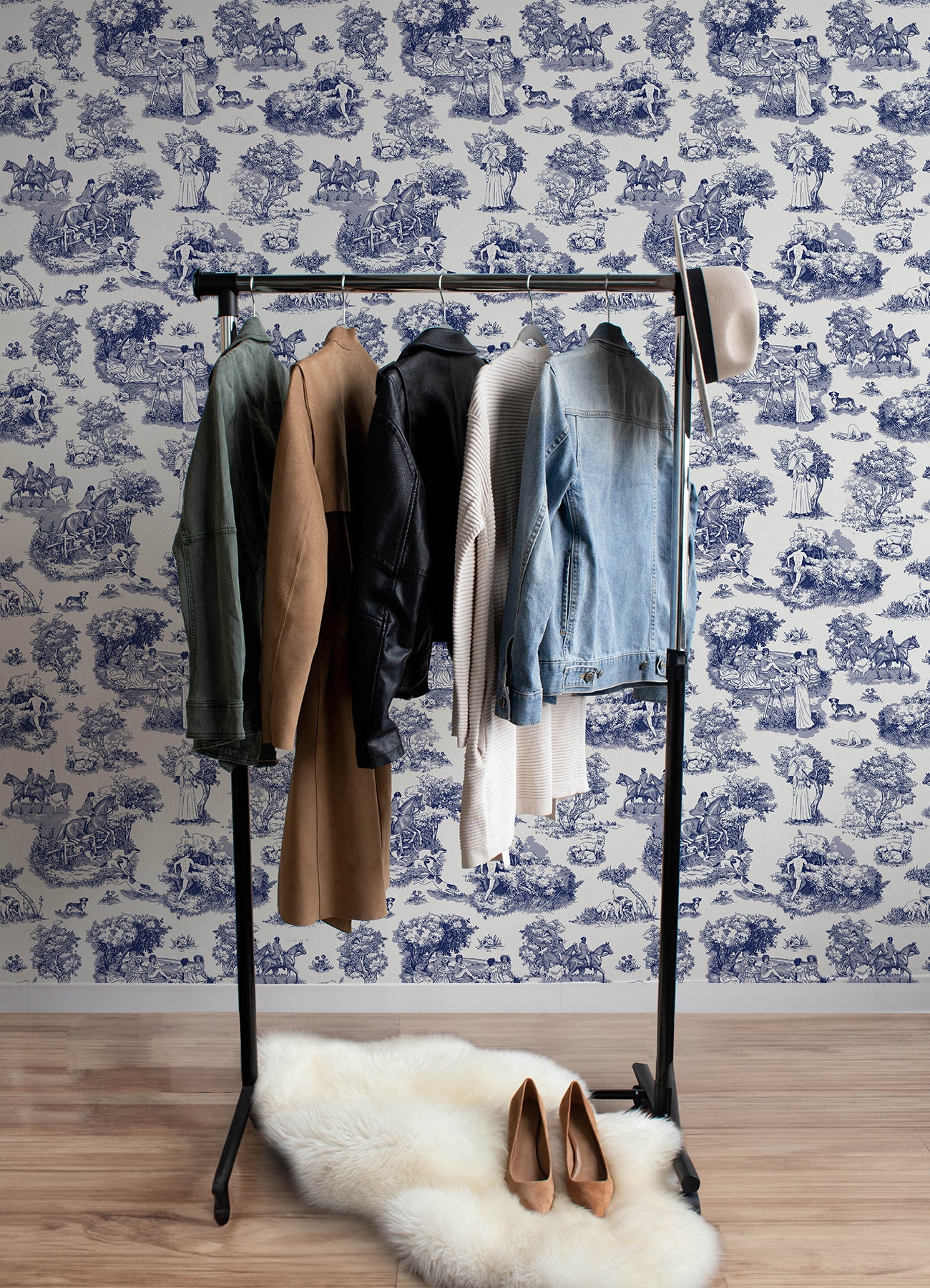 Rachel Antonoff The Chase Peel and Stick Wallpaper in a room setting