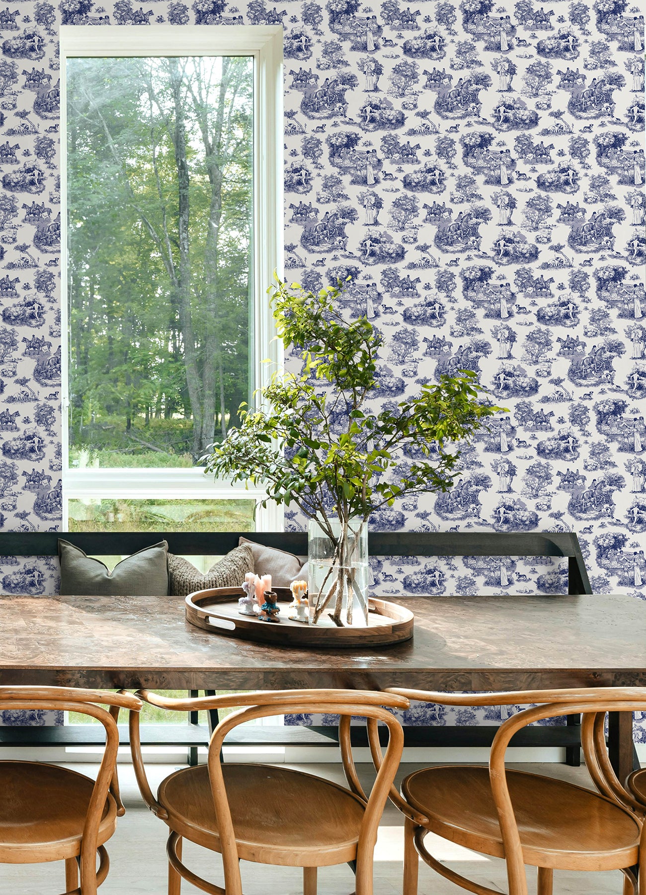 Rachel Antonoff The Chase Peel and Stick Wallpaper in a room setting