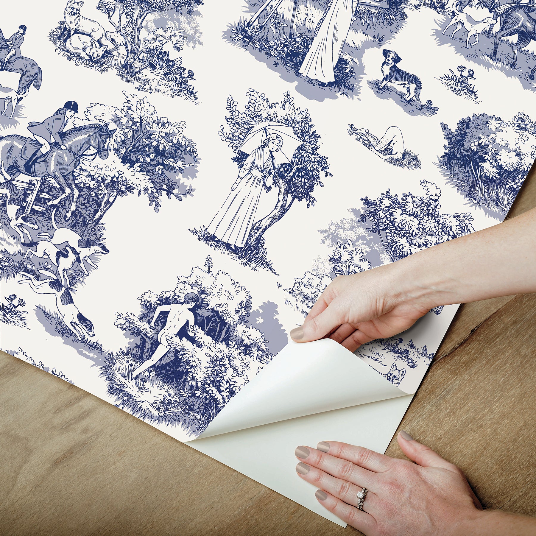 Rachel Antonoff The Chase Peel and Stick Wallpaper - how to peel